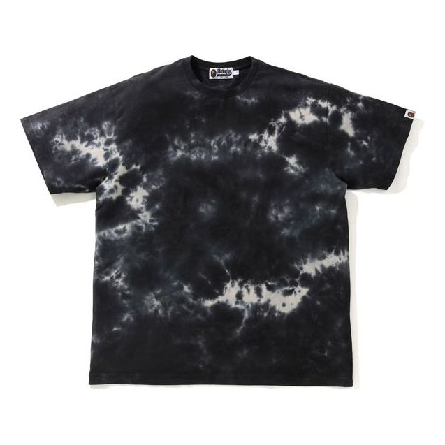 A Bathing Ape Tie Dye Loose Short Sleeve Tee 'Black' 1H30-109-014