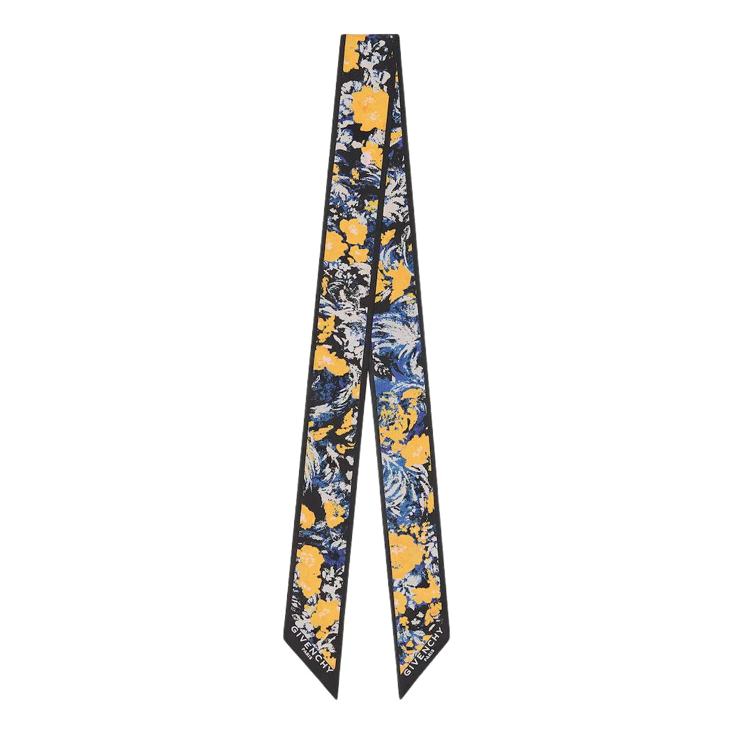 (WMNS) Givenchy SS26 Bandeau in Silk with Floral Print 'Navy Yellow' BG00NZG002-476
