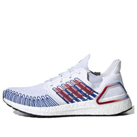 adidas Ultraboost 20 Shoes 'White Scarlet Royal Blue' EG0712