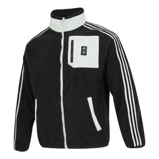 adidas Athletic Stand Collar Windproof Jacket Men's Black HT1136
