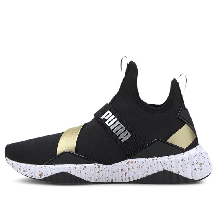(WMNS) PUMA Defy Mid Metal 'Black Gold' 193044-01