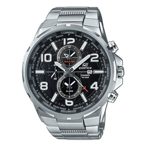 Men's CASIO EFDIFICE Series 3D Map Strap Watch EFR-302D-1A Mens Silver Analog EFR-302D-1A2021