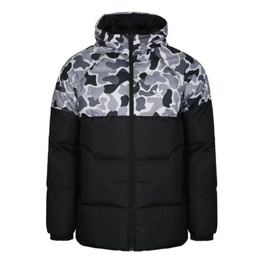 adidas Neo COLOR BLOCK JKT Mens Black Down Jacket Thick Cot Running Jas Sport Kleding Mannelijke Wind-proof Hoodies DP8551
