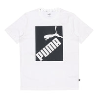PUMA Logo Printed Short Sleeve TEE White 583837-02