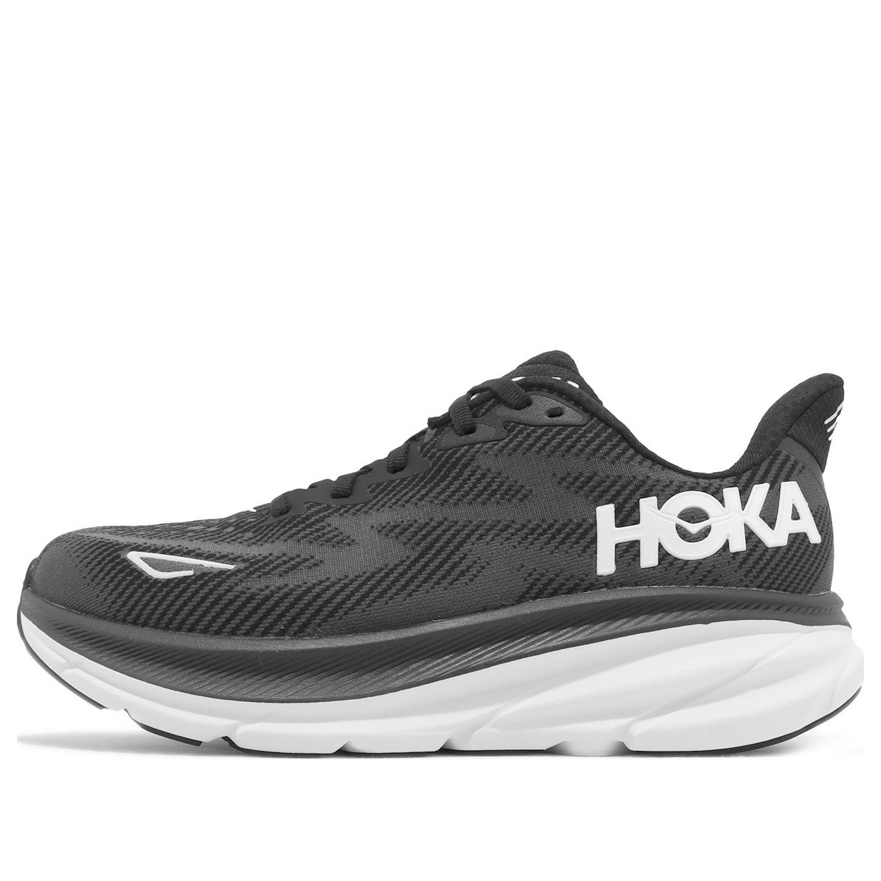 (WMNS) HOKA ONE ONE Clifton 9 Wide 'Black White' 1132211-BWHT