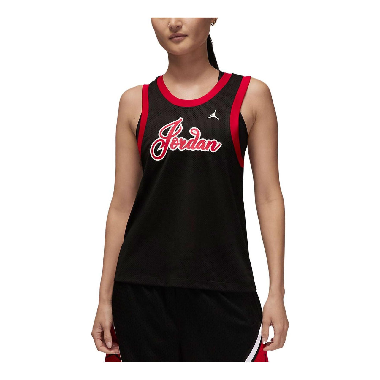 (WMNS) Nike Jordan basketball jersey 'Black/Red' DZ3370-010