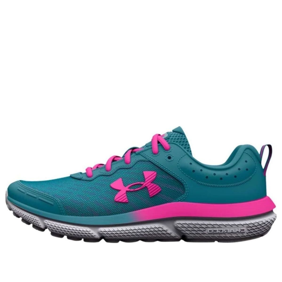 (GS) Under Armour Charged Assert 10 Running Shoes 'Glacier Blue Rebel Pink' 3026189-400
