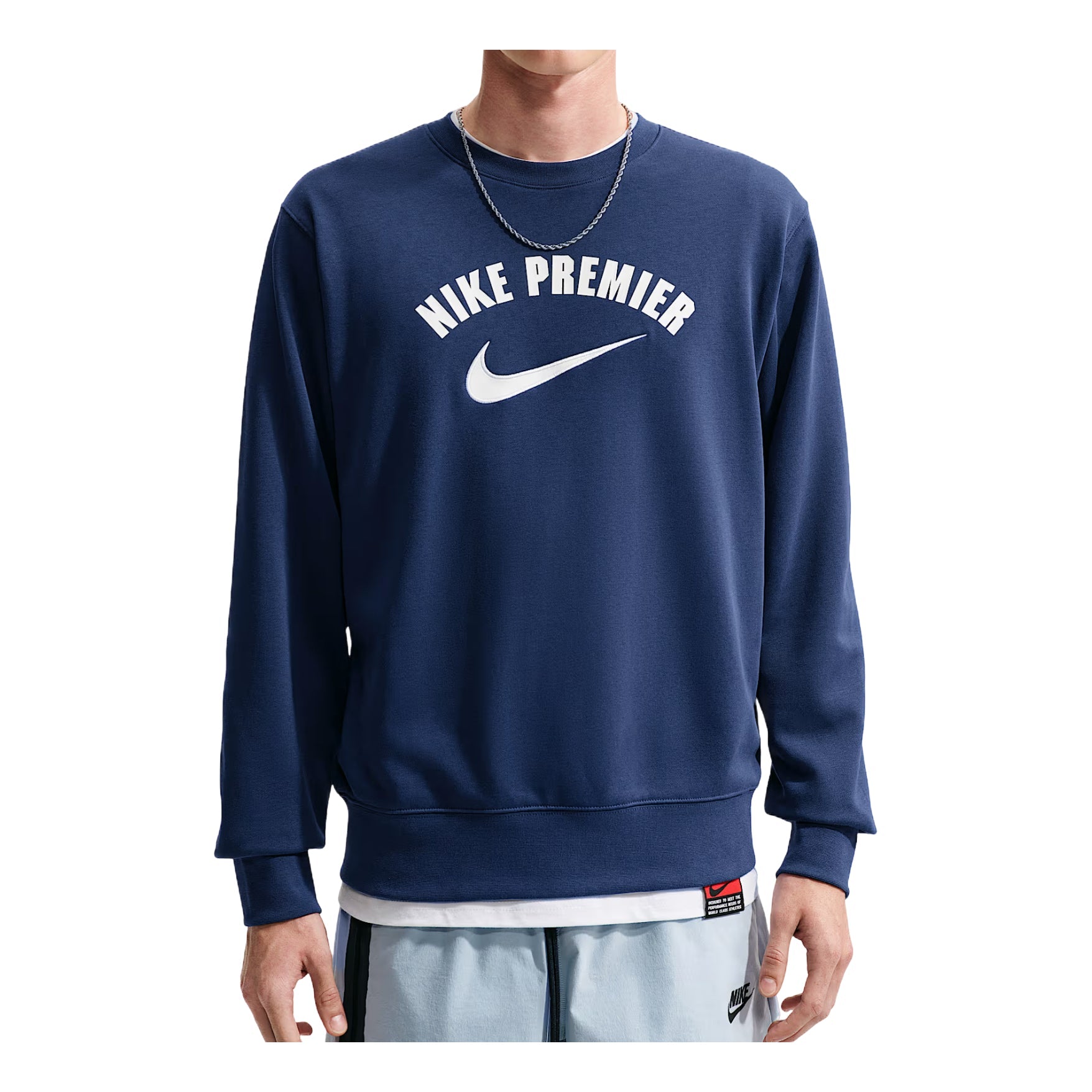 Nike Premier Dri-FIT Fleece Crew 'Midnight Navy White' IR0600-410