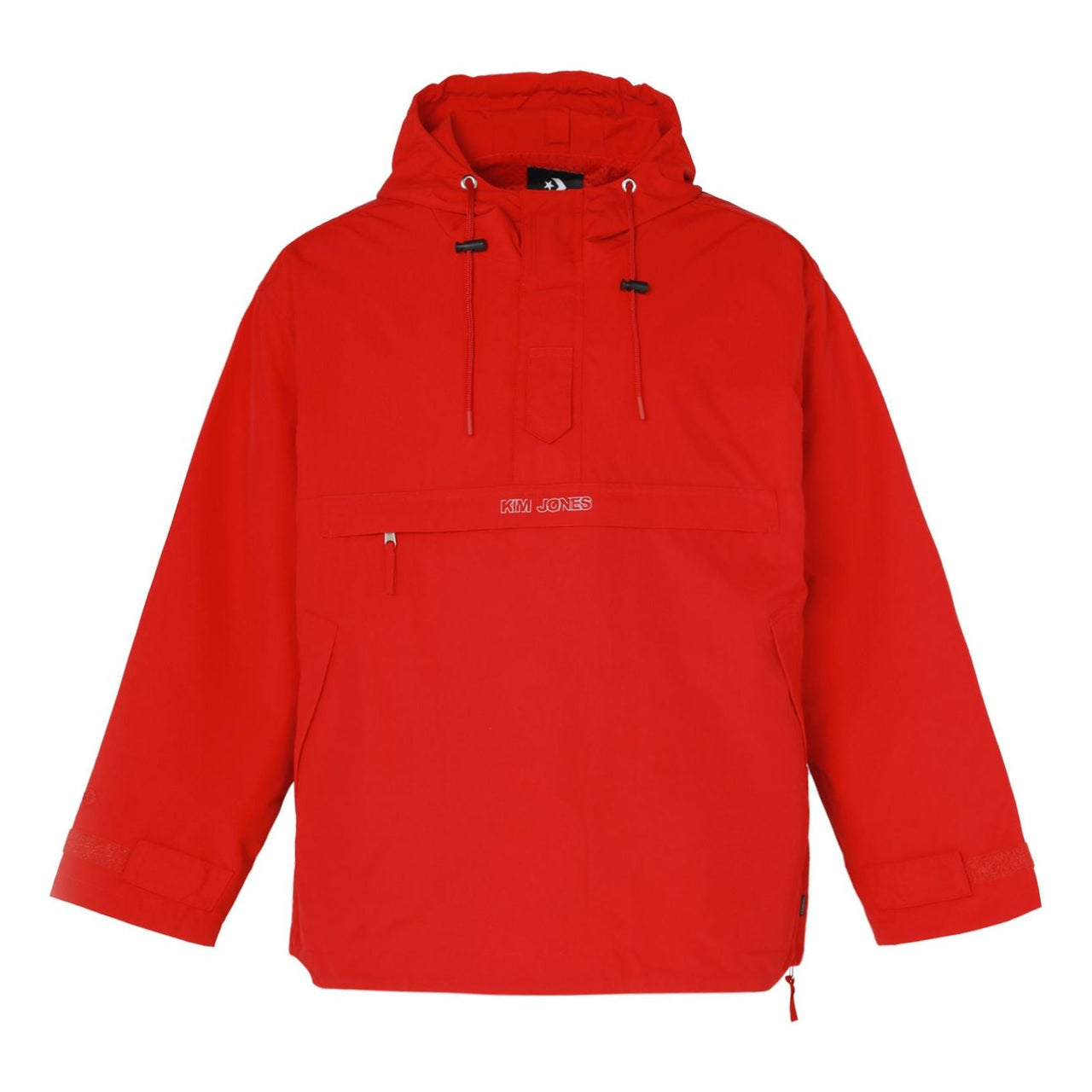 Men's Converse x Kim Jones Crossover Casual Sports Half Zipper Hooded Jacket Red 10021731-A01