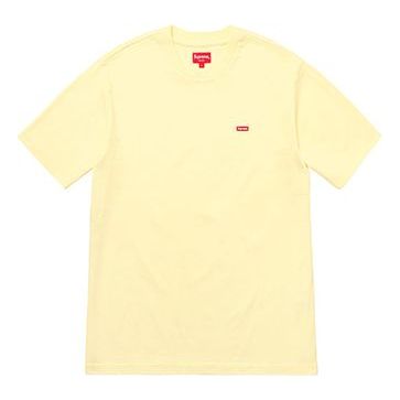 Supreme SS18 Small Box Tee Pale Yellow Logo Tee SUP-SS18-0116