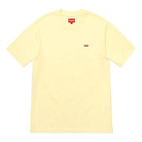 Supreme SS18 Small Box Tee Pale Yellow Logo Tee SUP-SS18-0116