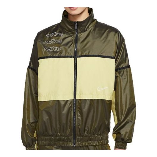 (WMNS) Nike Sportswear Windproof Jacket Olive Green CU6390-368