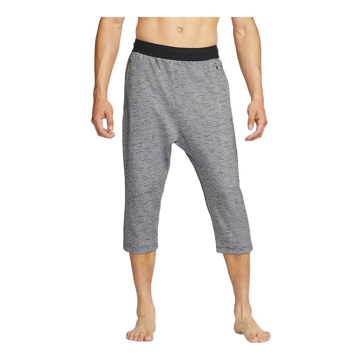 Men's Nike Yoga Dri-FIT Contrasting Colors Elastic Waistband Sports Pants/Trousers/Joggers Iron Gray DM6536-010