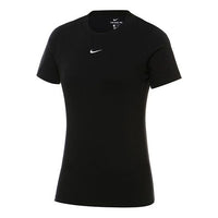 (WMNS) Nike Embroidery Logo Sports Round-neck Black CZ7339-011