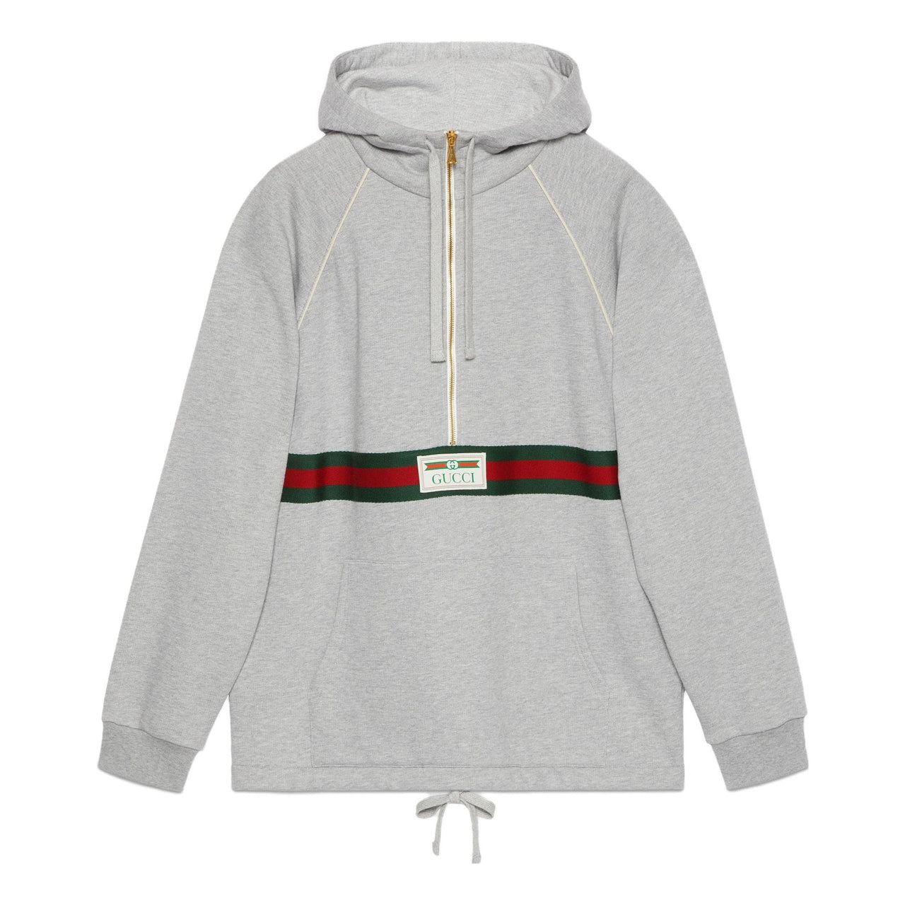 Gucci Cotton Half Zip Hoodie 'Grey' 645320-XJF63-1148
