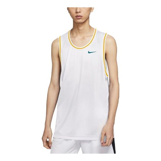 Men's Nike DRI-FIT Classic Casual Sports Basketball Jersey/Vest White CV1733-100