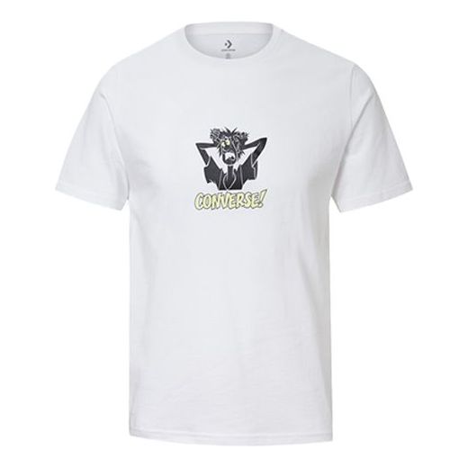 Men's Converse x Scooby Doo Crossover Cartoon Character Short Sleeve White 10020843-A02