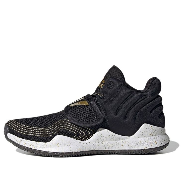 (GS) adidas Deep Threat Primeblue J 'Black Gold Metallic Splatter' S29014
