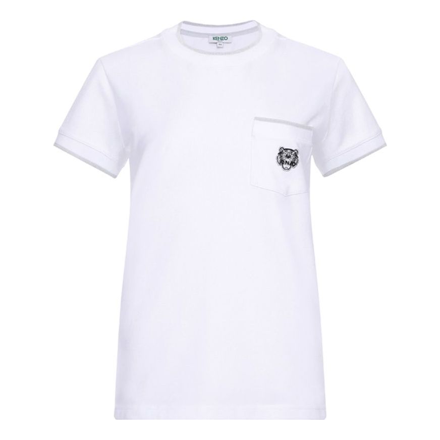 KENZO Embroidery Round-neck Tee White F862TS858981-01