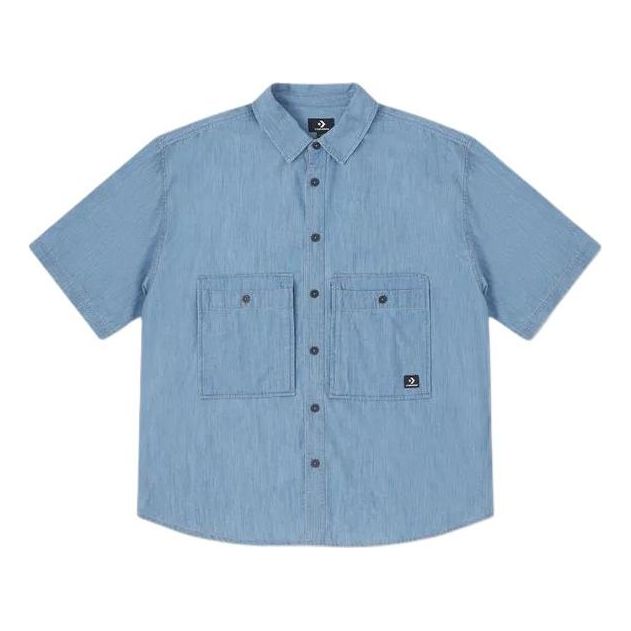 Converse Denim Wordmark Utility Shirt 'LT Retro Blue' 10027158-A01