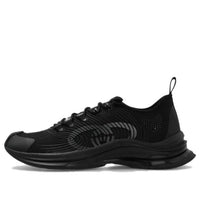 حذاء رياضي Gucci Run باللون الأسود بالكامل 714658-USM10-8442