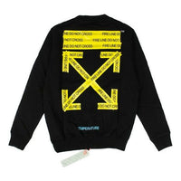 Off-White Fire Tape Graphic Pullover Black/Yellow OMBA003S180030241060