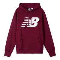 New Balance Big logo Printed Sweatshirt Men Burgundy MT83982SDR