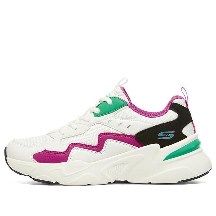 (WMNS) Skechers Bobs Bamina 'White Green Pink' 117044-WPTQ