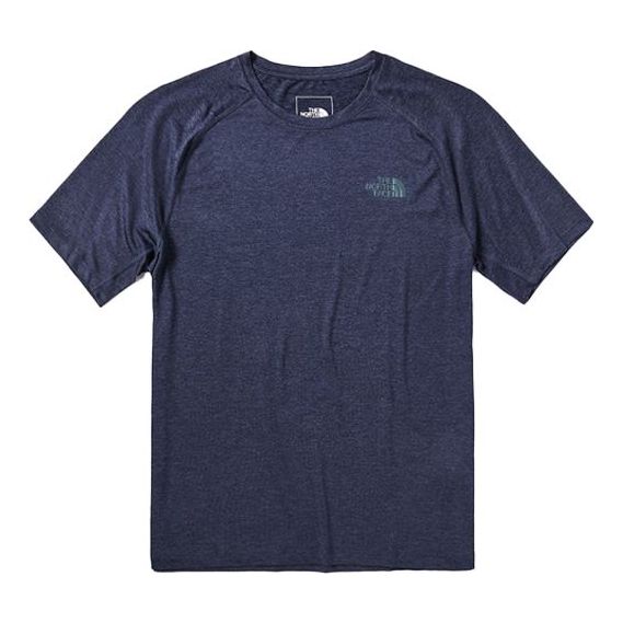 Men's THE NORTH FACE Outdoor hygroscopic Sweat-Wicking Short Sleeve Blue 49AA-H2G