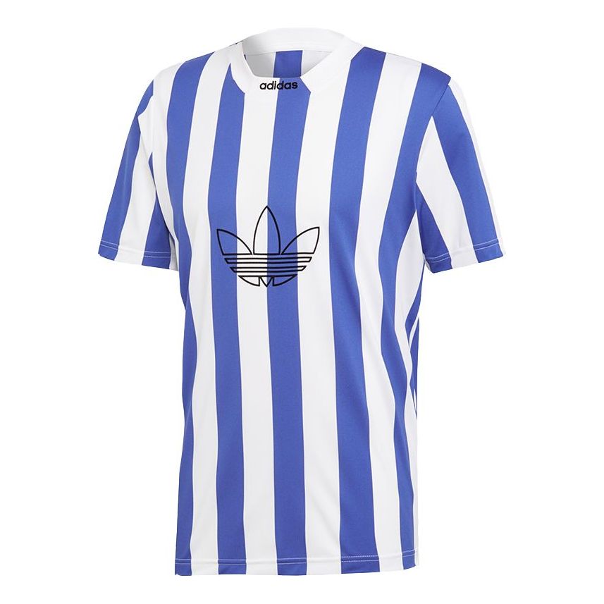 adidas originals Striped Short Sleeve Jersey Men's Blue DU8527