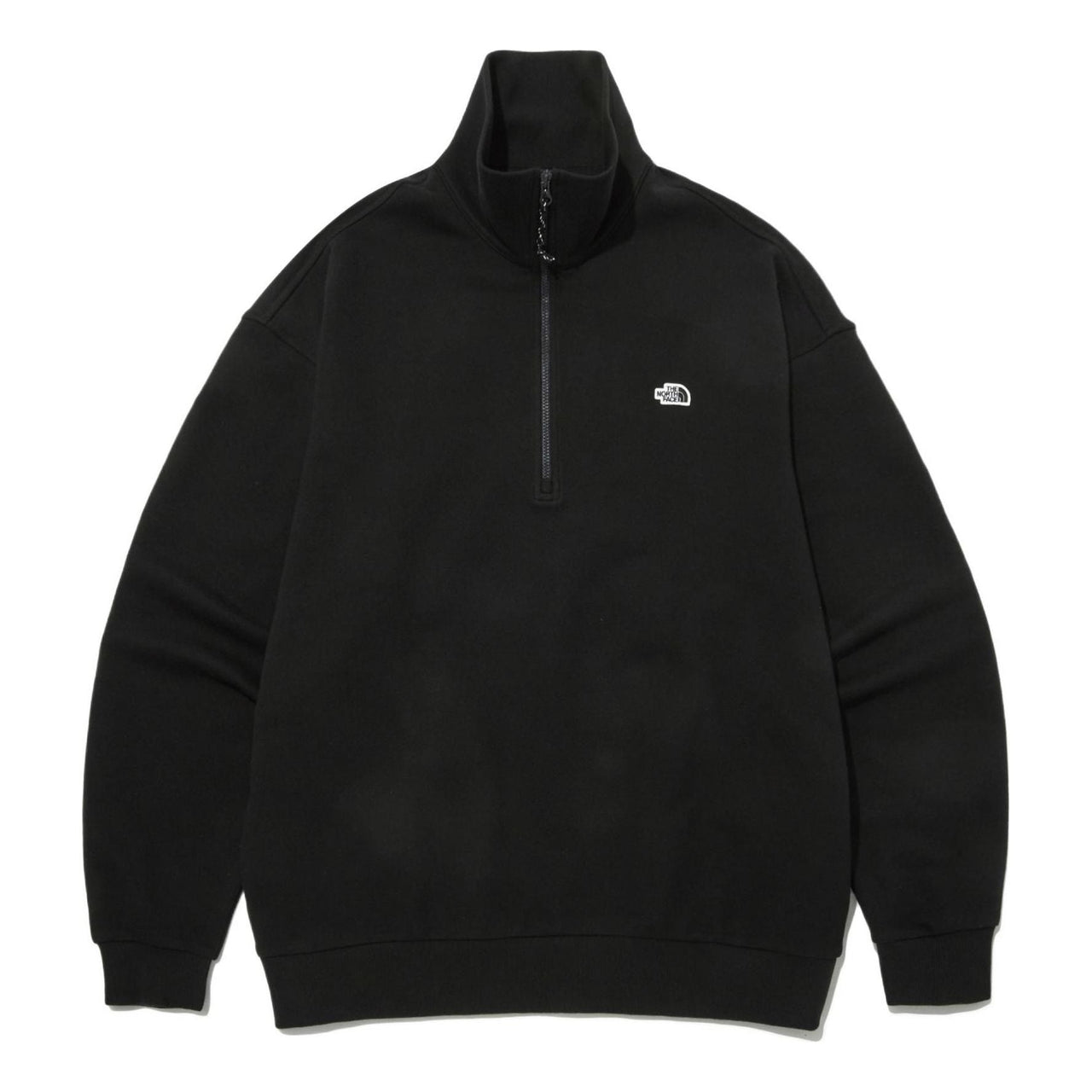 THE NORTH FACE Logo Fleece Half Zip Sweater 'Black' NM5MP03B