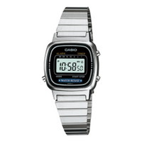 CASIO Quartz Waterproof Unisex Silver Digital LA670WD-1