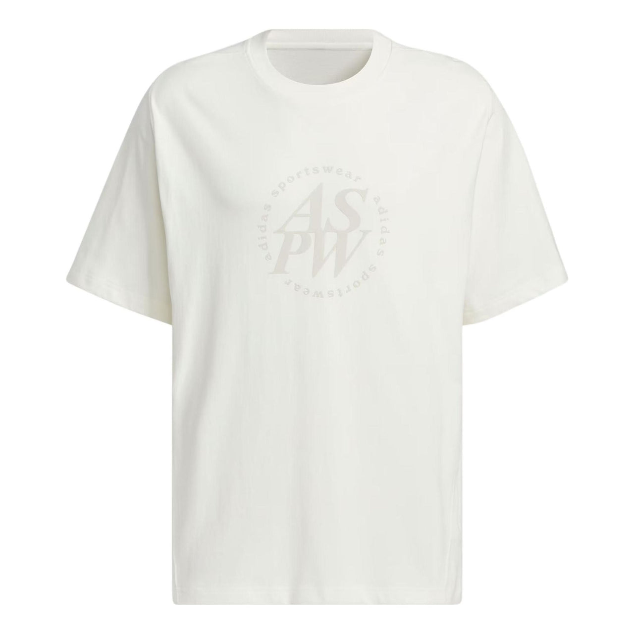 adidas Letter Printed T-Shirt Asia Sizing 'White' JI6257