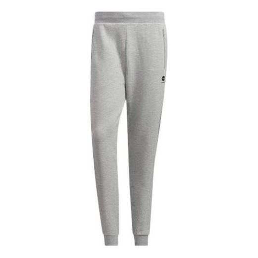 Men's adidas neo Ce 3s Icns Tp Contrasting Colors Stripe Bundle Feet Thicken Sports Pants/Trousers/Joggers Gray HD4706