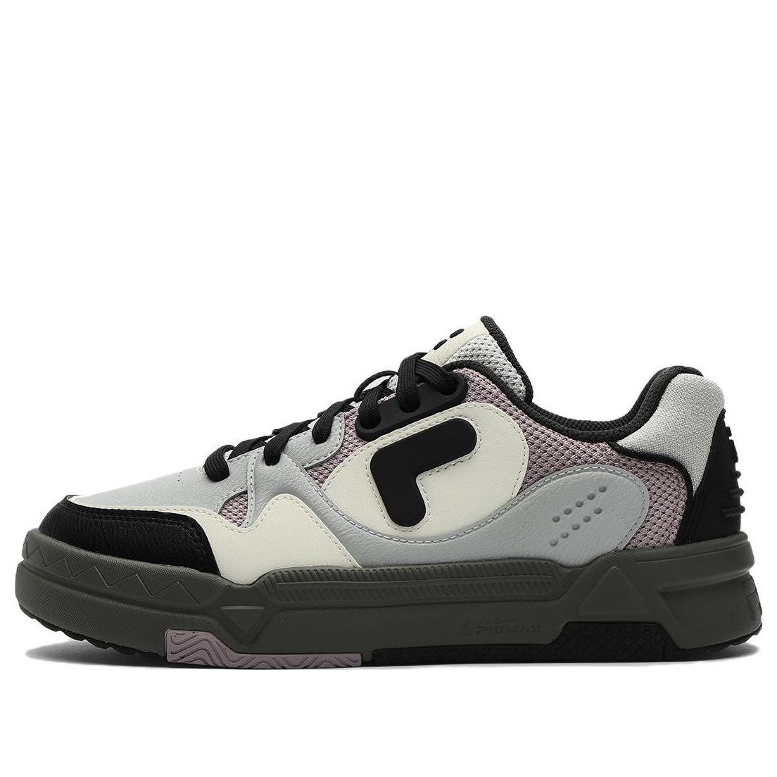 (WMNS) FILA FUSION Bank Skate Shoes 'Grey Pink Black' T12W342206FSL