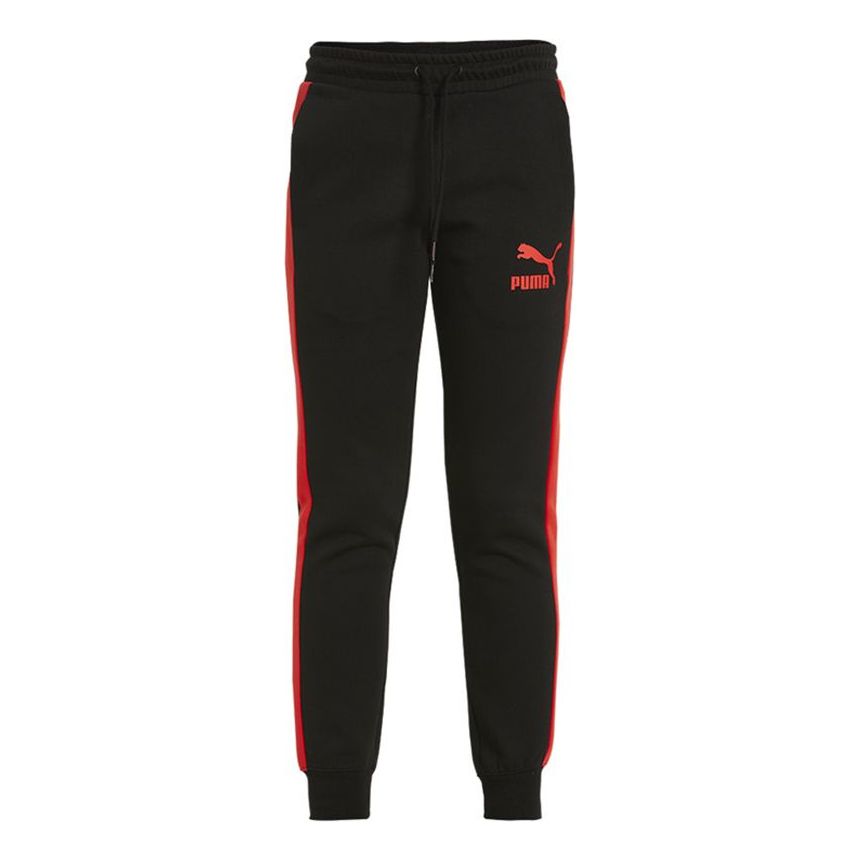 PUMA Iconic T7 Logo Printed sweatpants Men's Black 531381-51