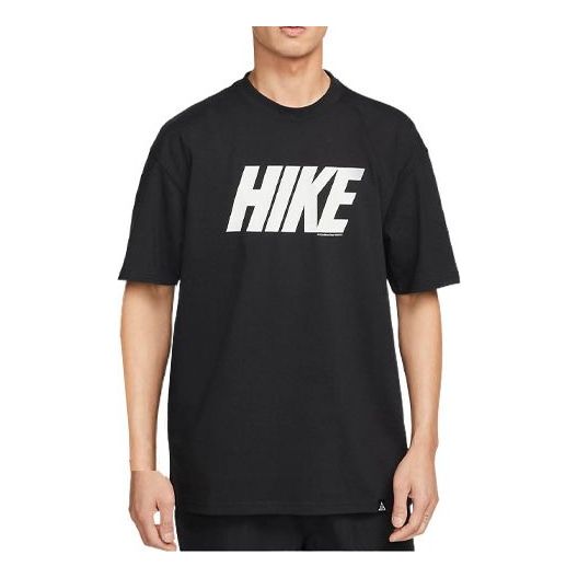 Men's Nike Alphabet Printing Casual Short Sleeve Round Neck Black T-Shirt DQ4952-010