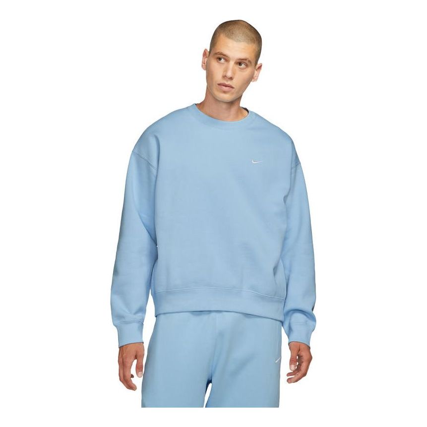 Nike NRG Solo Swoosh Fleece Crew Sweatshirt 'Baby Blue' CV0554-436