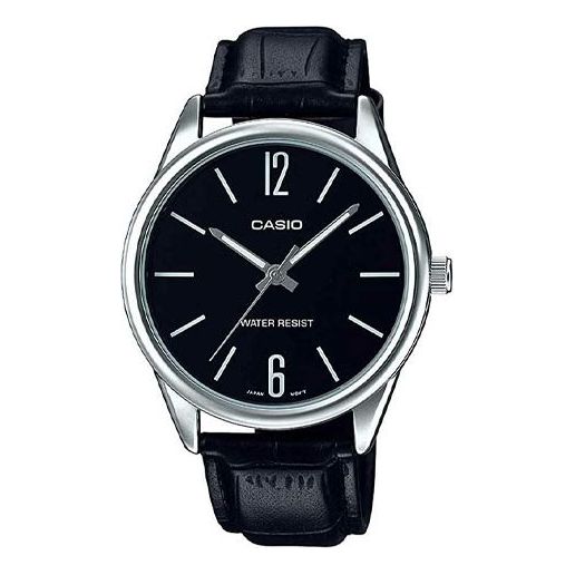 CASIO Quartz Waterproof Mens Black Analog MTP-V005L-1BUDF