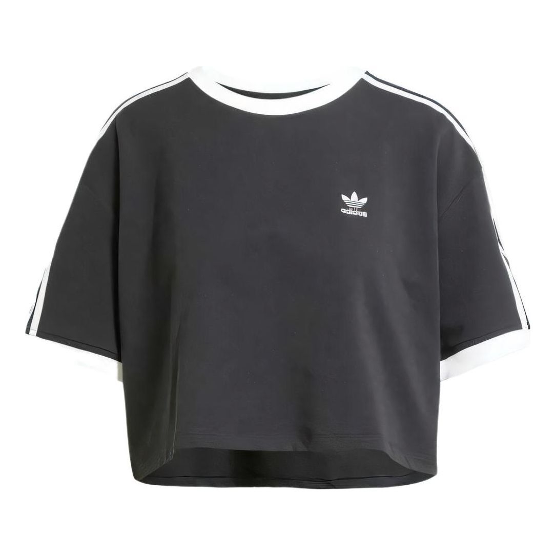 adidas 3s Loose Crop Top 'Black' JC8149