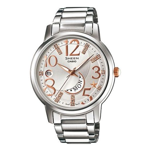 CASIO SHEEN Series Waterproof /White Sports Silver Analog SHE-4028D-7A