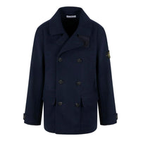 STONE ISLAND Logo Patch Double Breasted Jacket 'Navy' 791543030-V0028