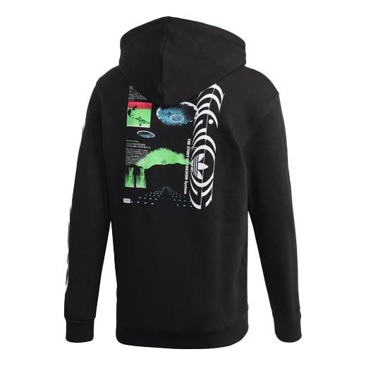 adidas originals Torsion Hoody Printing Casual Sports Black GD6004