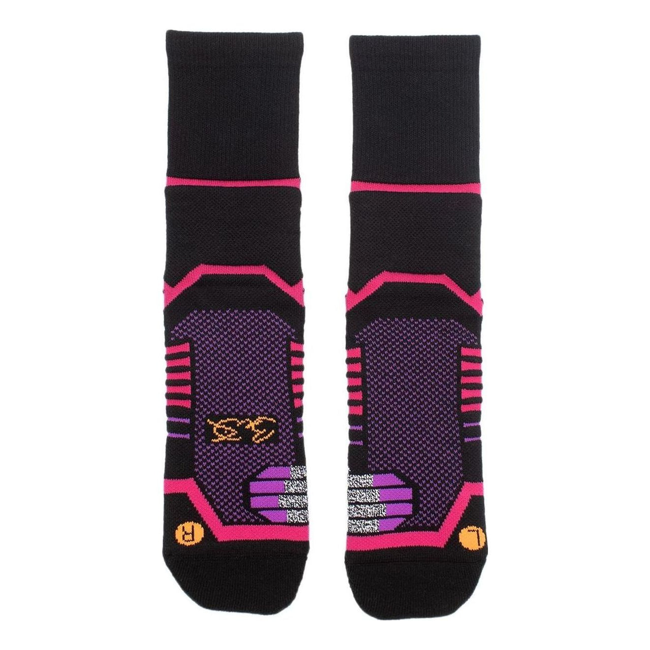 Li-Ning Way Of Wade Mid Cut Basketball Socks 'Black Pink' AWLT017-1