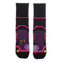 Li-Ning Way Of Wade Mid Cut Basketball Socks 'Black Pink' AWLT017-1