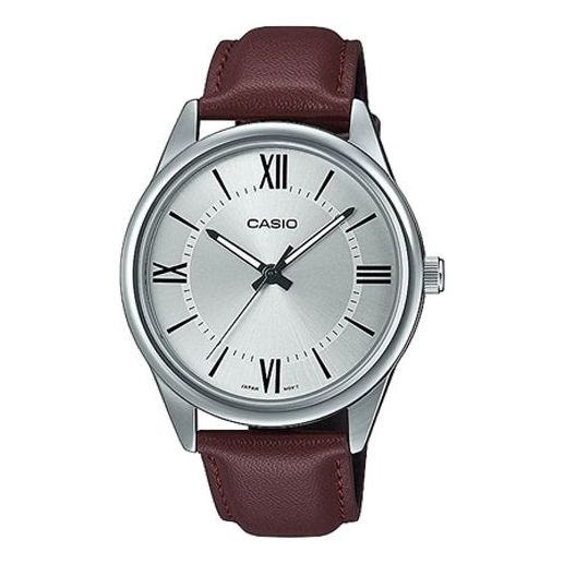 CASIO DRESS Series Vintage Businesses Men's Mens Silver Analog MTP-V005L-7B5