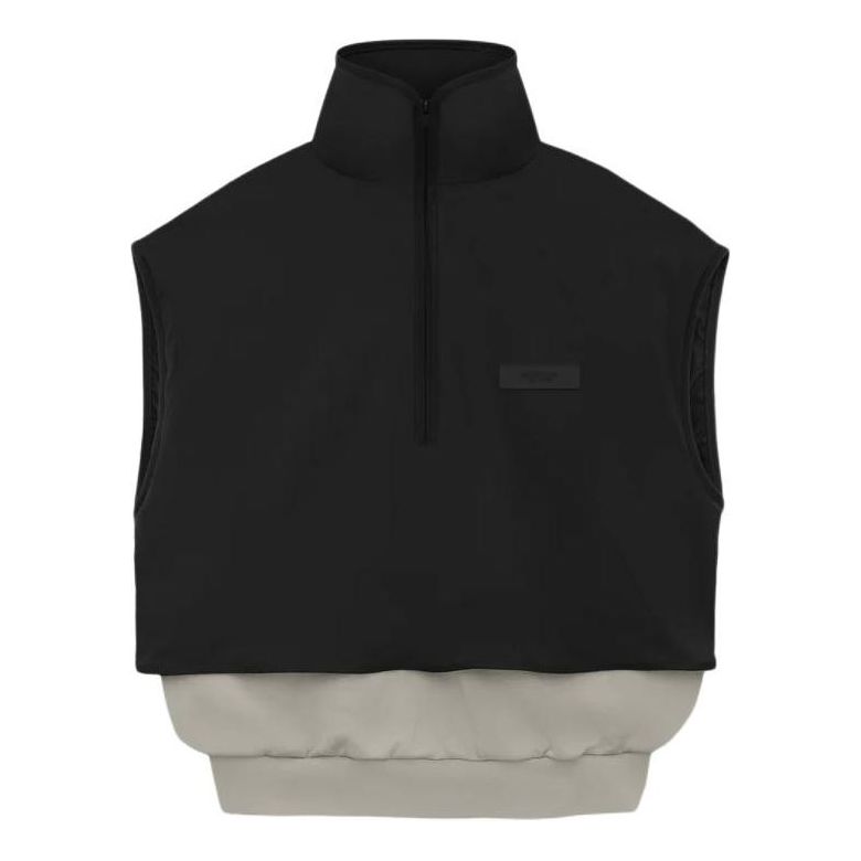 Fear of God Essentials SS24 Nylon Fleece Mockneck Vest 'Seal Jet Black' 202SP244295F