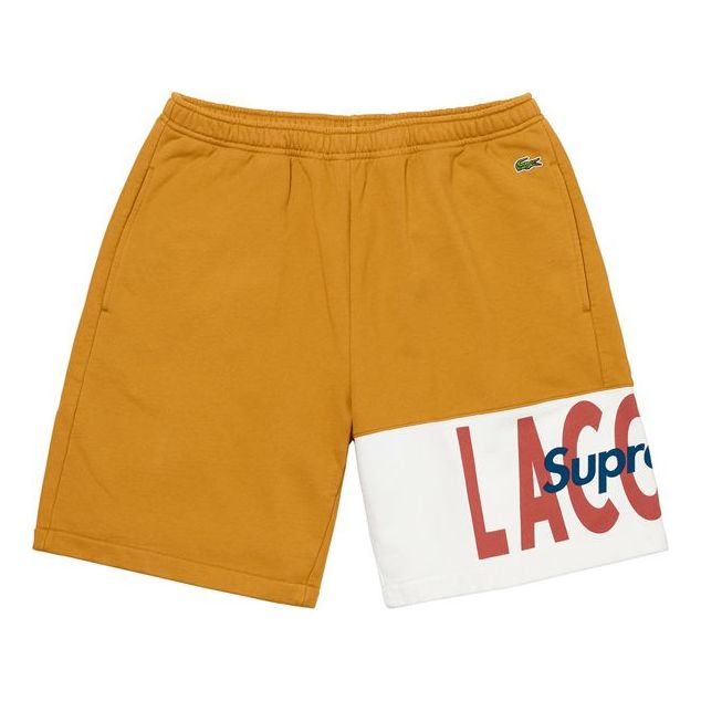 Supreme FW19 Week 5 x LACOSTE Logo Panel Sweatshort logo SUP-FW19-526