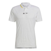Men's adidas Colorblock Logo Tennis Short Sleeve White Polo Shirt HC8537
