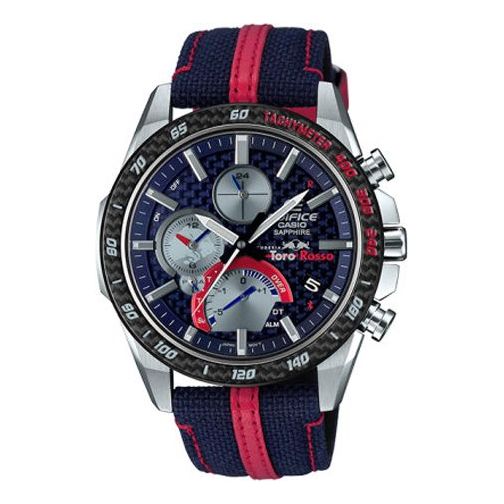 CASIO Waterproof Limited Edition EDIFICE Sapphire Crystal Sports Solar Powered Mens Red/Black Analog EQB-1000TR-2ADR